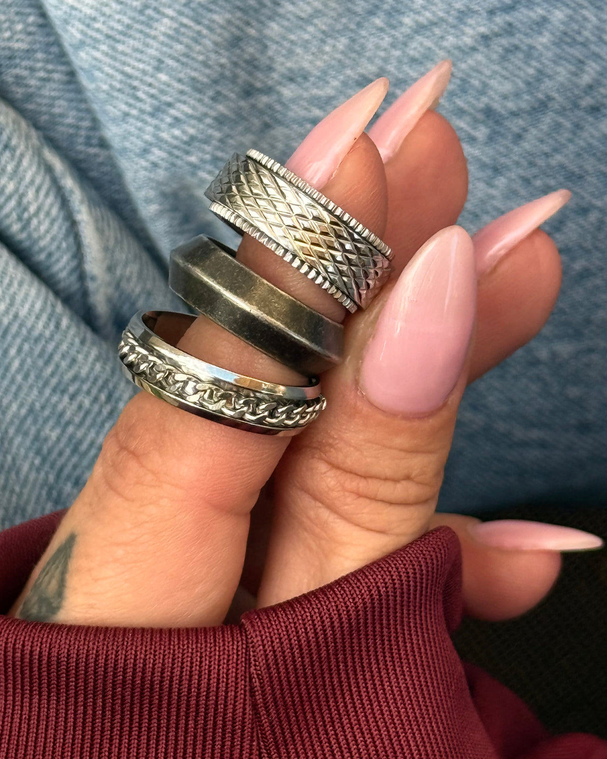 SILVER SPIN RING
