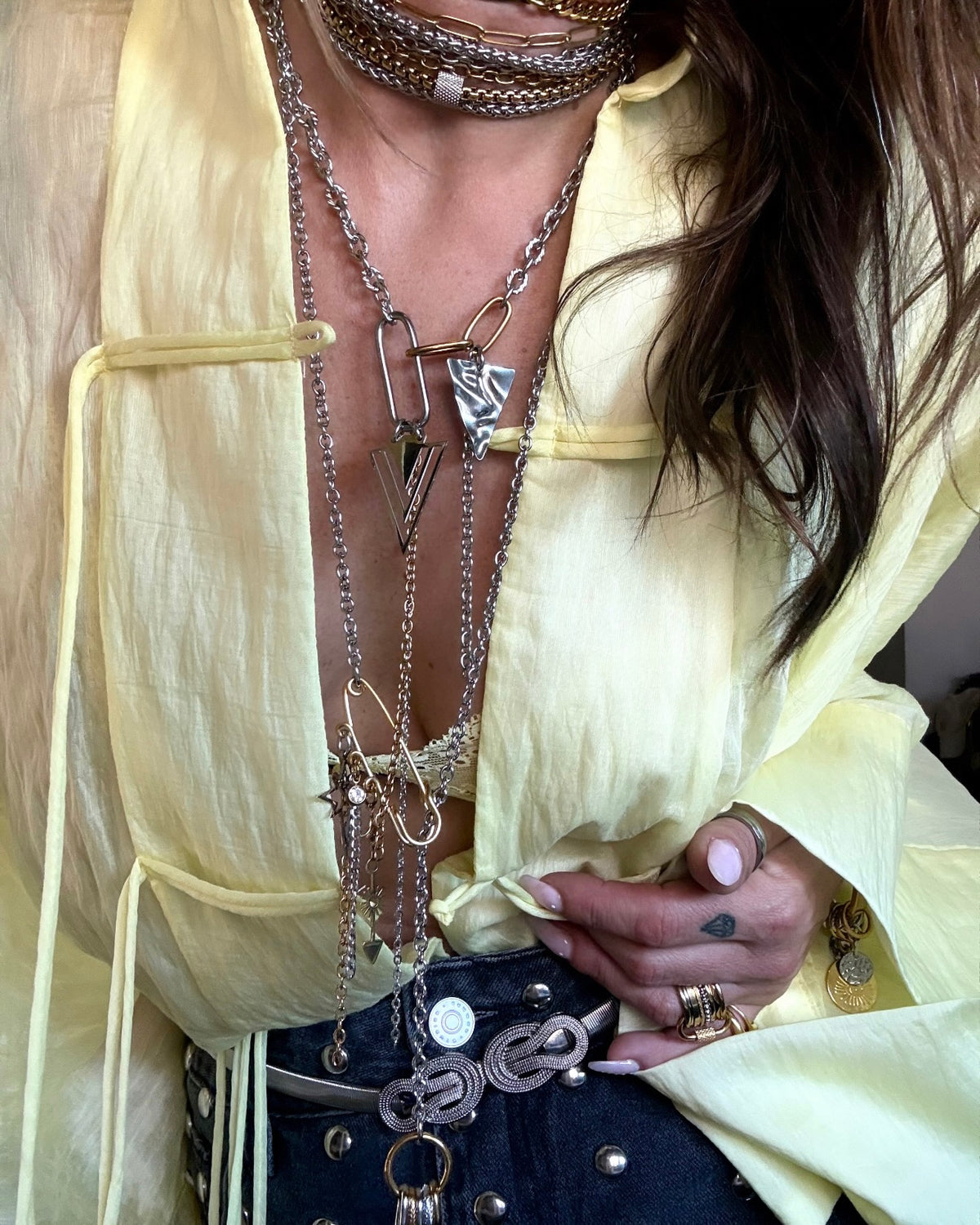 SIX CHAINS CHOKER - BRACELET