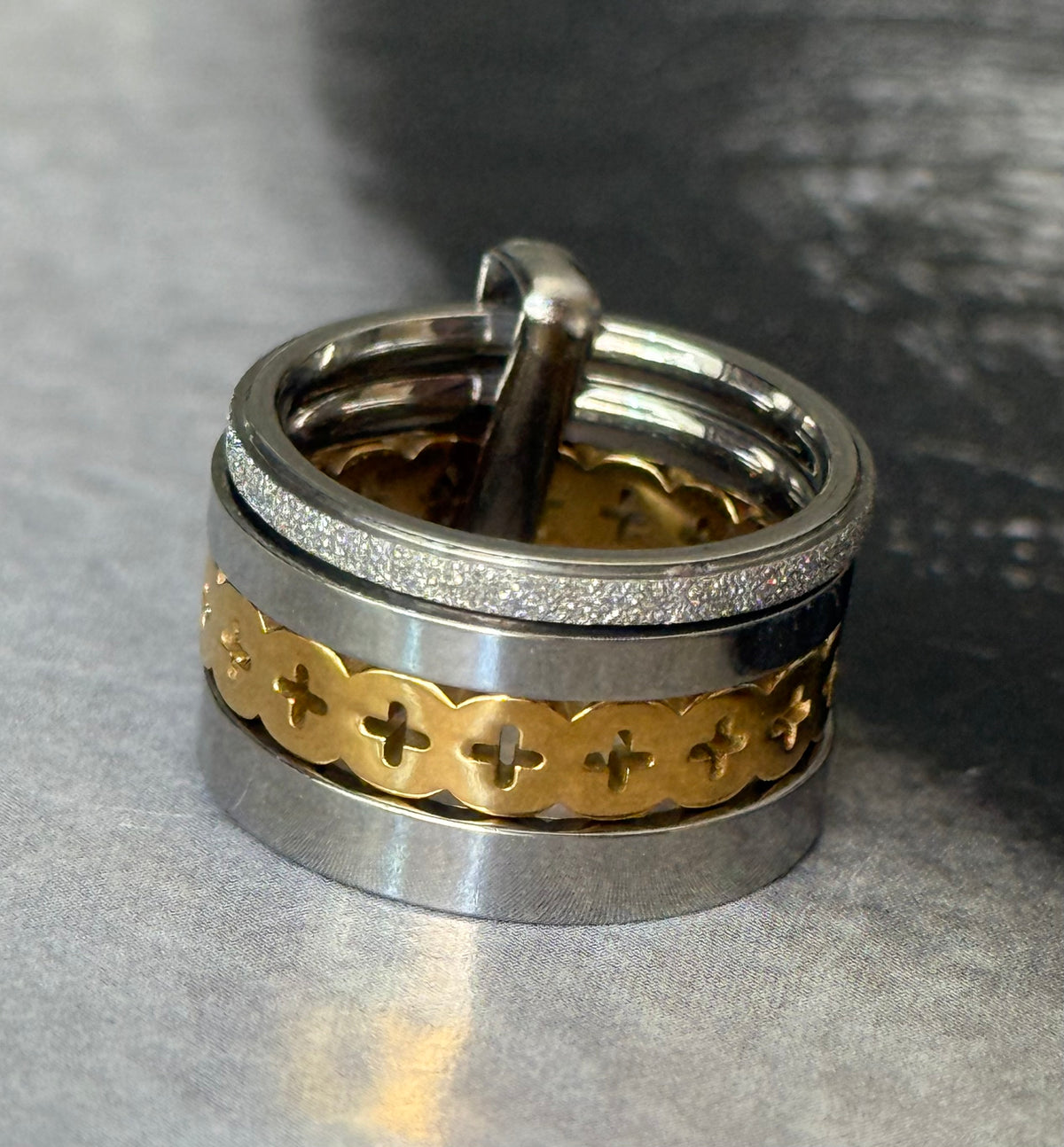 CHEVALIER SILVER QUARTER RING (Size 5)