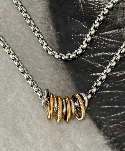 MIX LINK BOX CHAIN NECKLACE