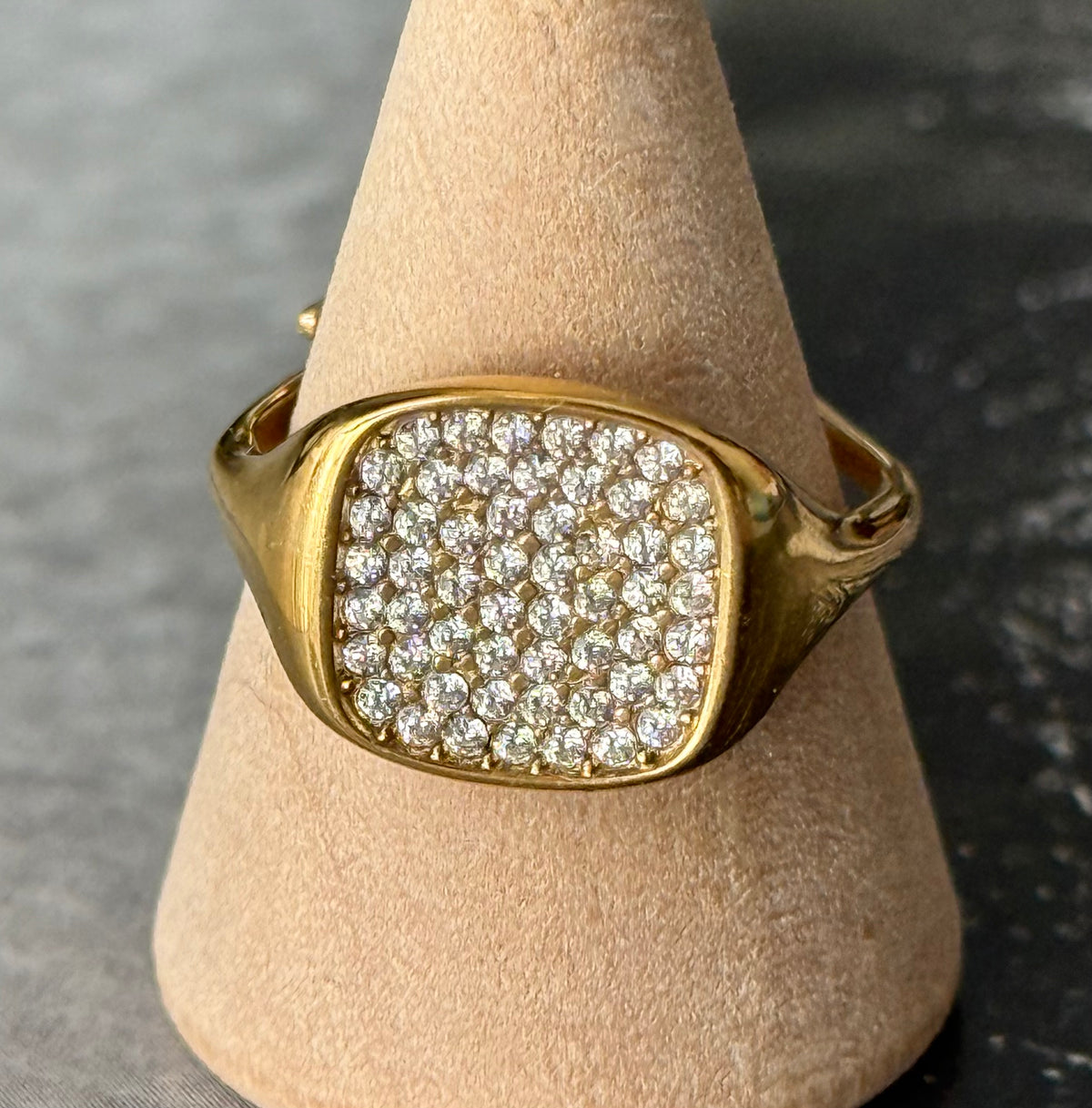 SHINY SQUARE ADJUSTABLE RING