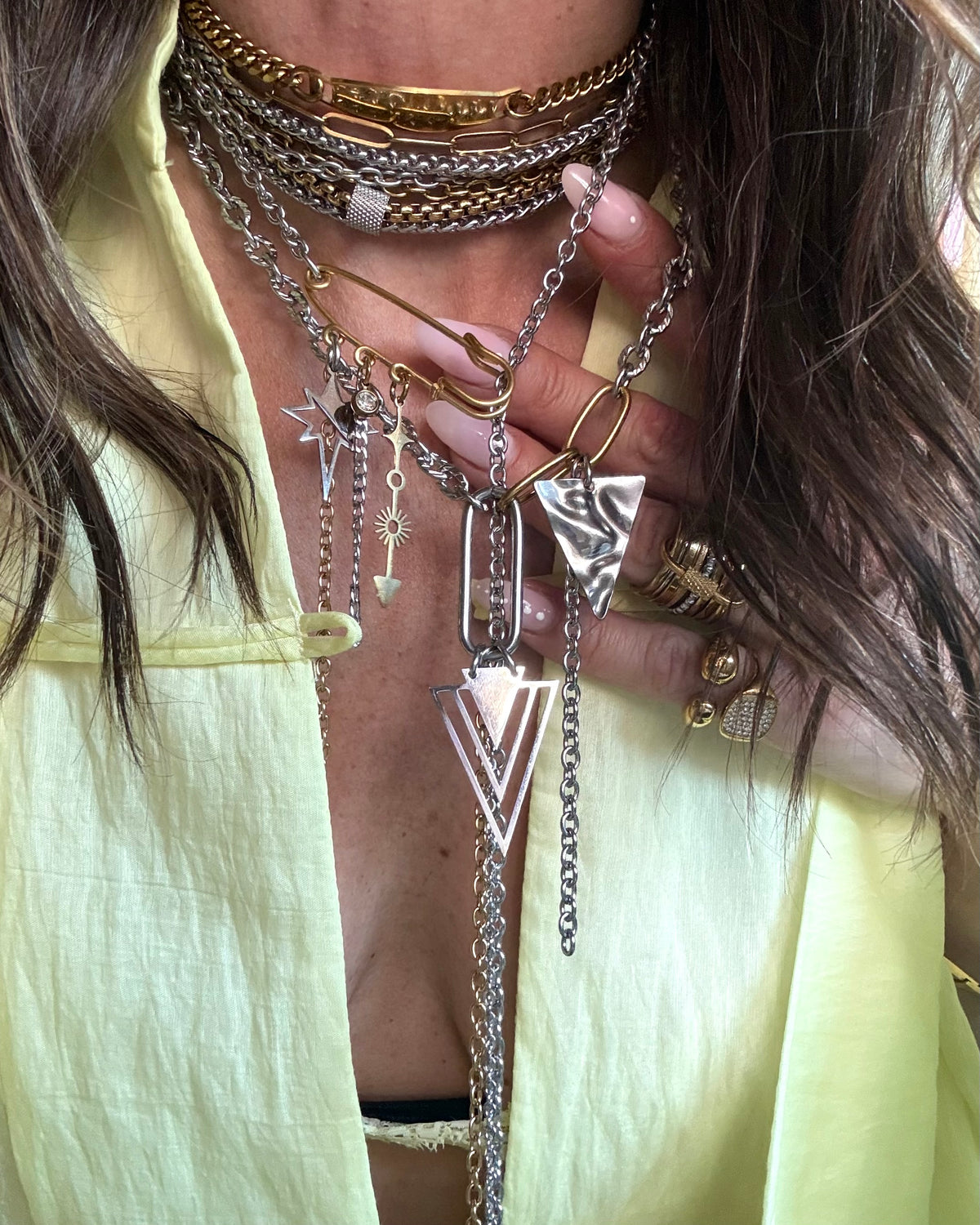 SIX CHAINS CHOKER - BRACELET
