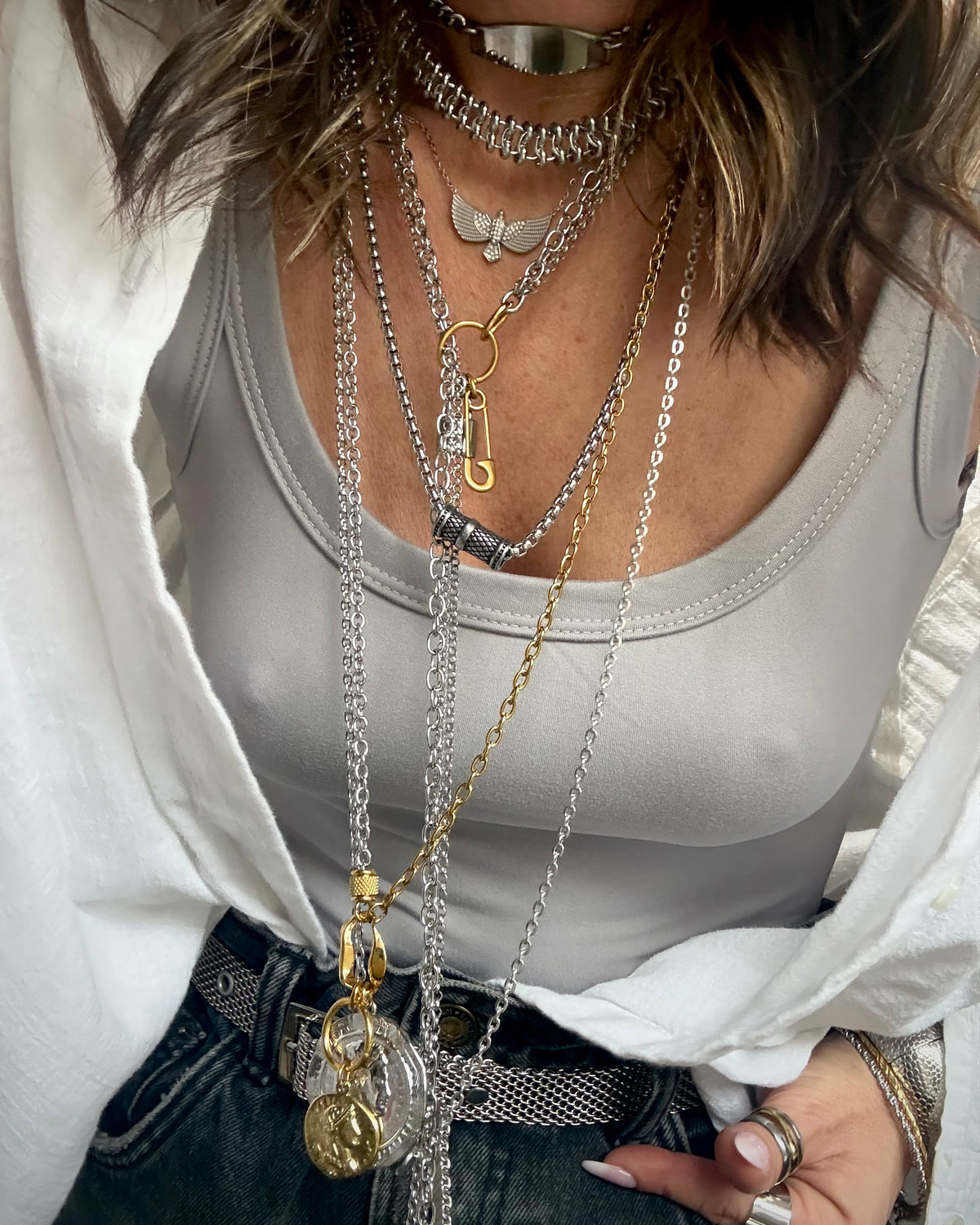 ID SILVER CHOKER
