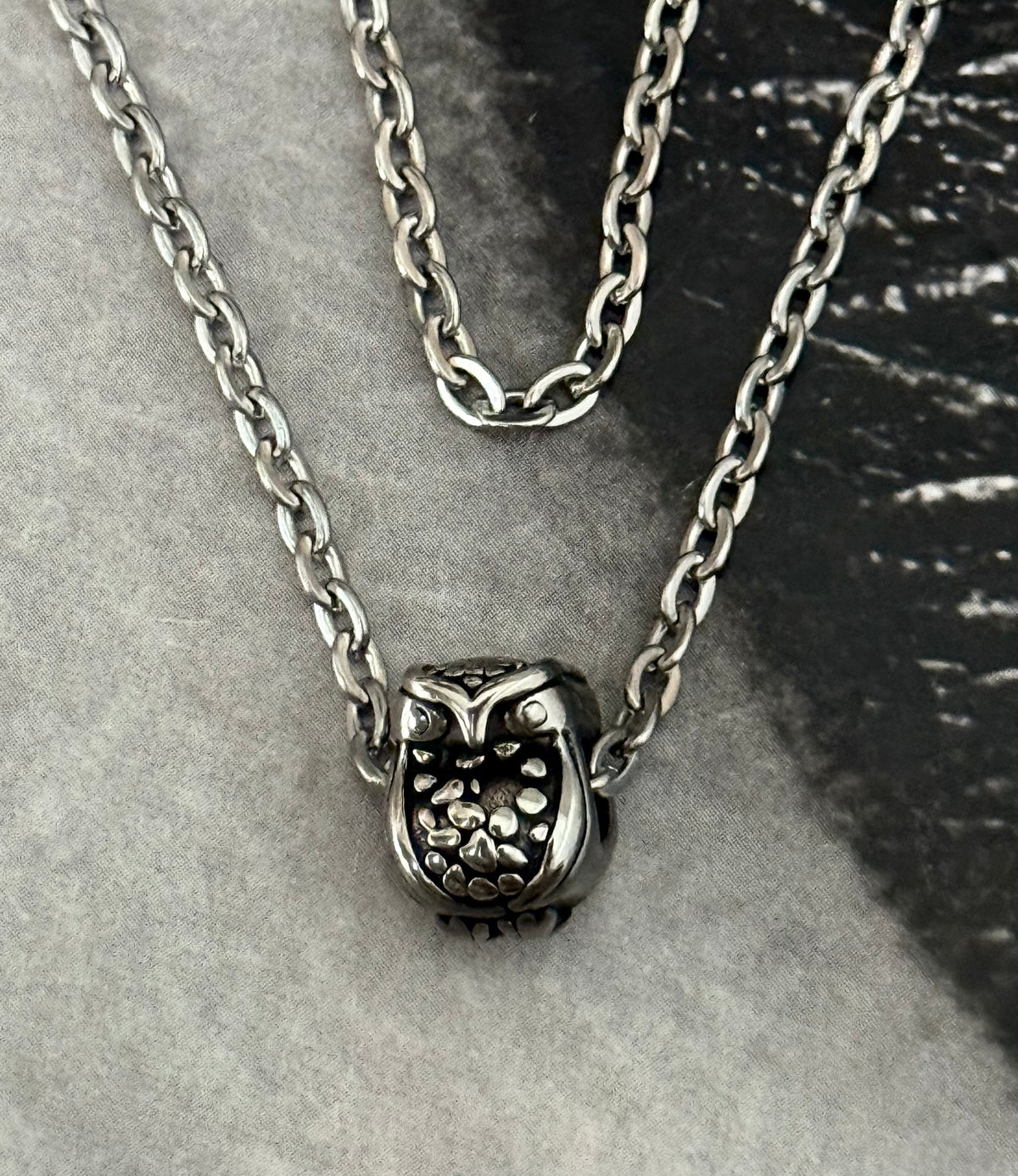 NIGHT OWL CHARM NECKLACE