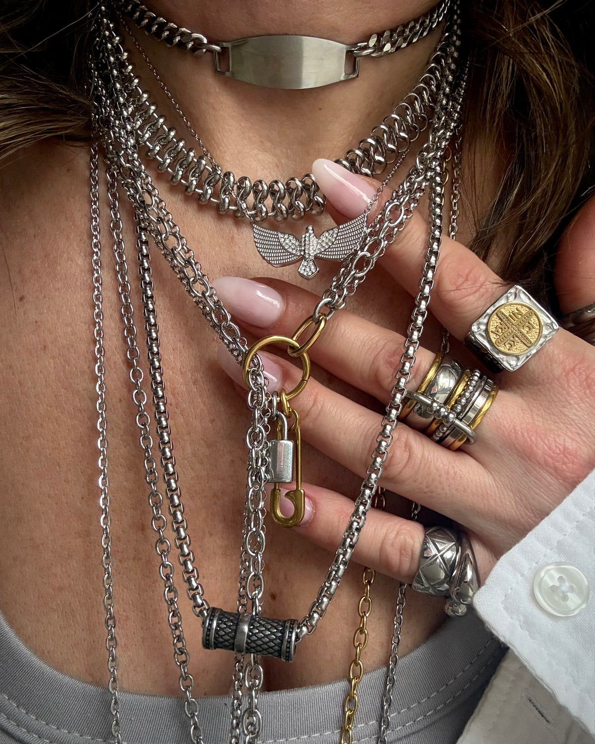 ID SILVER CHOKER