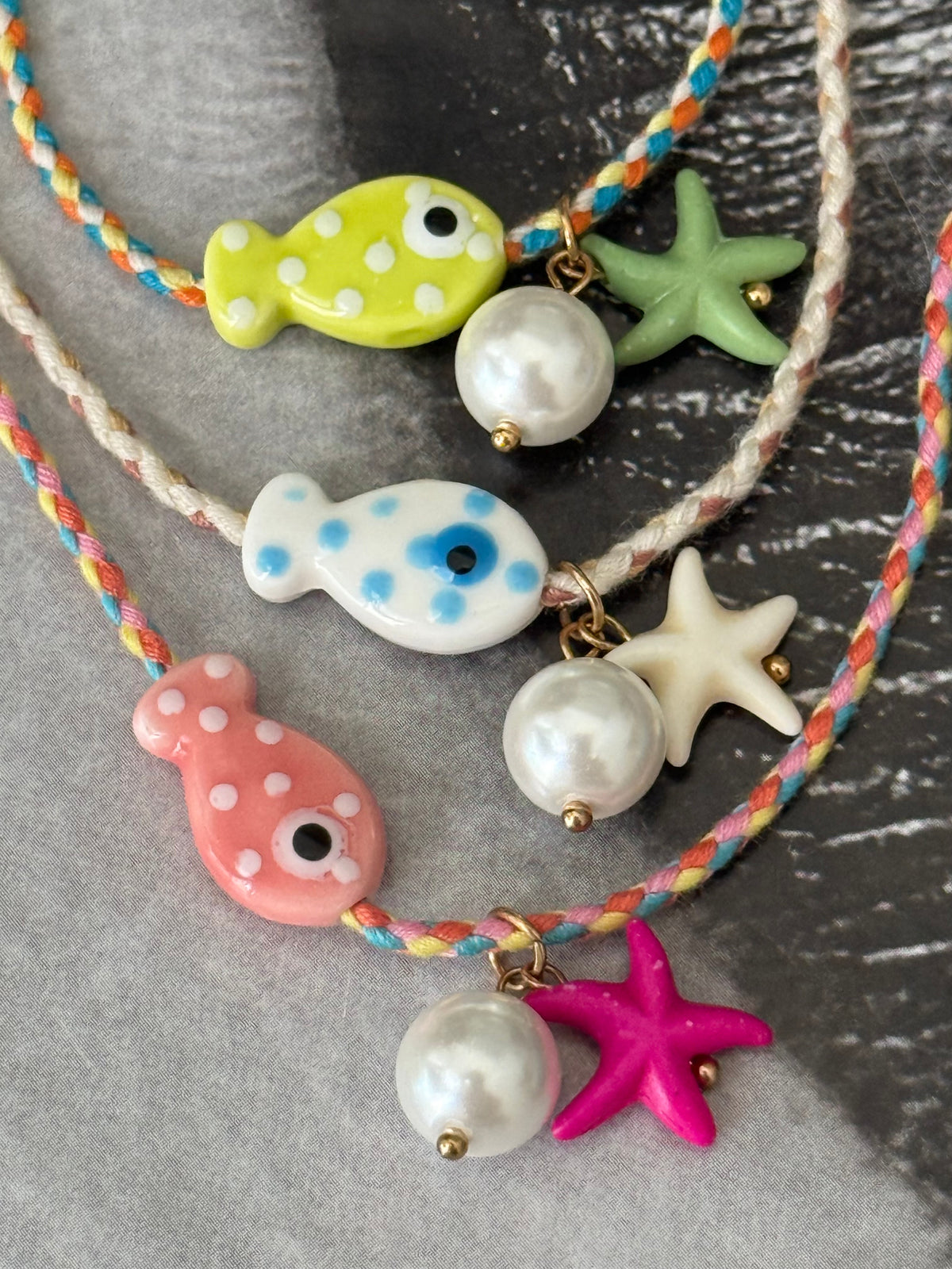 CERAMIC FISH NECKLACE