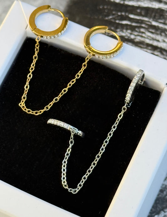 CRYSTAL LINK - ONE PIECE EARRING