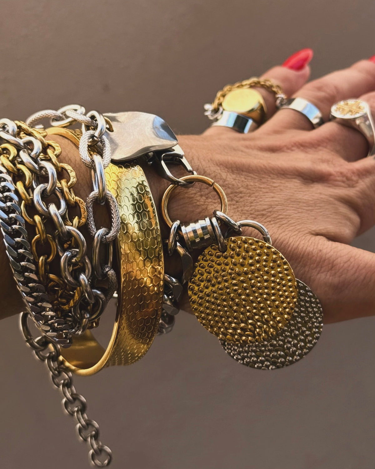 FIVE CHAINS HEART BRACELET