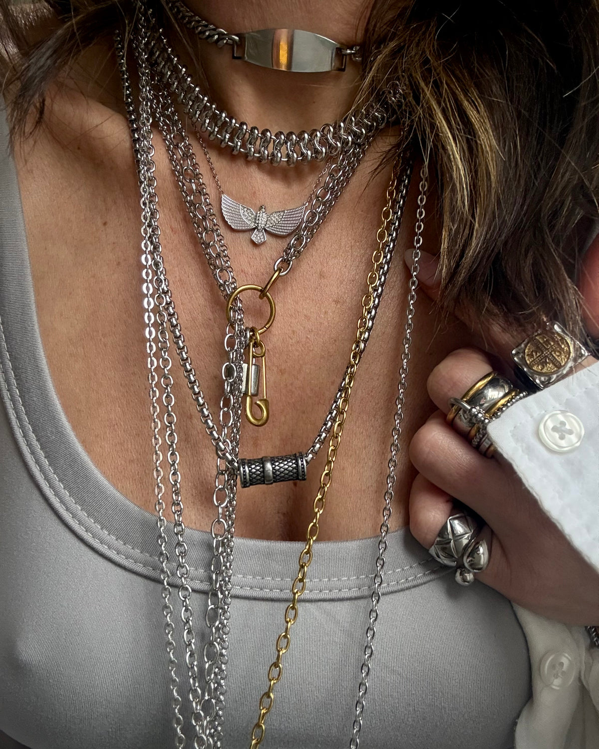 ID SILVER CHOKER