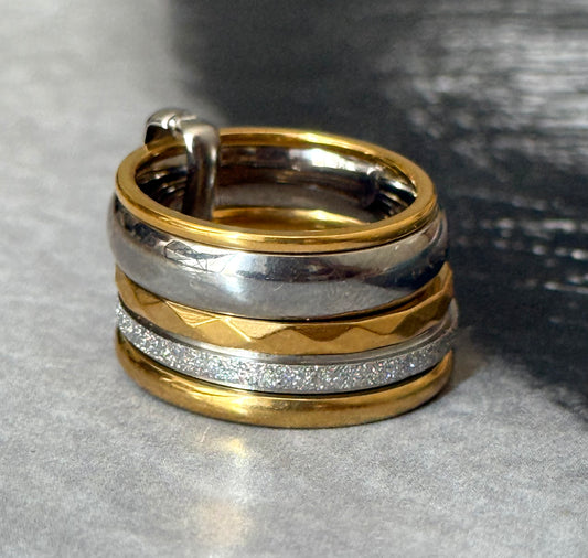 CHEVALIER MIX SHINE RING (Size 5)