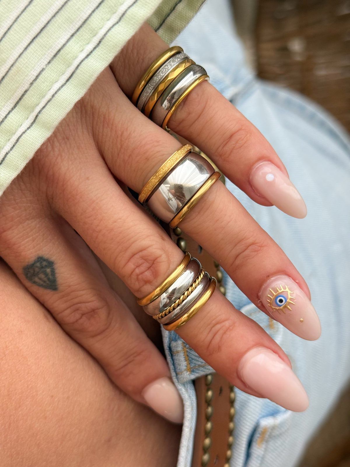 CHEVALIER MIX SHINE RING (Size 5)