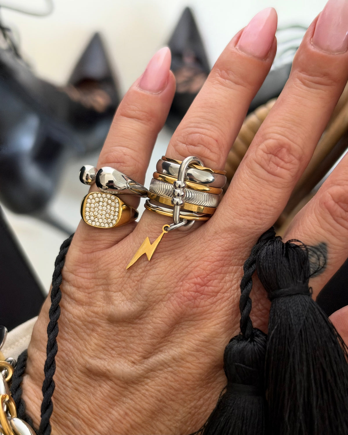 THUNDER STACK RING